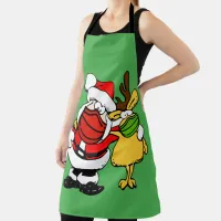 Santa Claus & Reindeer Face Mask Pals Xmas, ZSD Apron