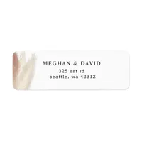 Rustic Boho Pampas Grass Blush Wedding Label