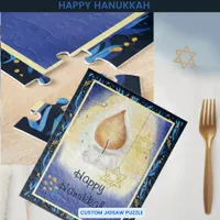 Happy Hanukkah Candle Light  Jigsaw Puzzle