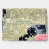 Elegant Vintage Chic Damask Butterflies Flowers  Envelope