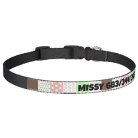 Boho Brown, Burgundy, Green and Mauve Whimsical   Pet Collar
