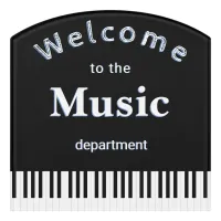 Welcome Music Department School Office Classrooms Door Sign