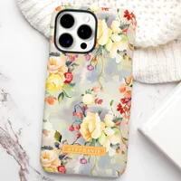 Yellow and Orange Custom Name Floral  iPhone 16 Pro Max Case