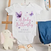 Baby Butterfly Cute Purple Newborn Gift Baby Bodysuit