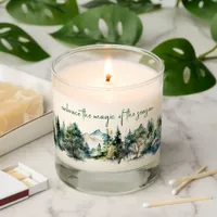 Watercolor Forest Embrace Magic Of Season Xmas Scented Candle