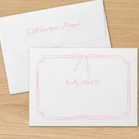 Handwritten Coquette Bow Pink Bridesmaid Proposal Envelope