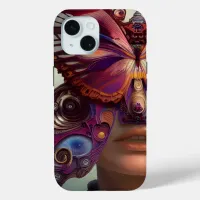 Butterflies are all I see #AIArt Butterfly on Face iPhone 15 Case