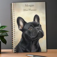 French Bulldog Black Frenchie Portrait Personal Planner