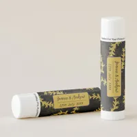 Tropical Beach Wedding Black and Gold Lip Balm