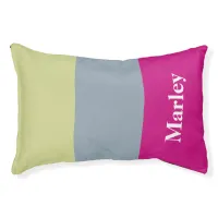 Stylish Color Block Modern Personalized Name Dog Pet Bed