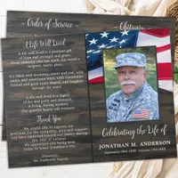 Military Celebration Life Budget Funeral Program