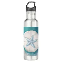 Teal Starfish Personalized Beachy  Stainless Steel Water Bottle