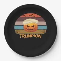 Halloween Trumpkin Vintage Us Paper Plates