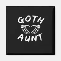 Goth Aunt Funny Emo Auntie Punk Cute Skeleton Hand Magnet