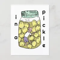 Need help in a pickle pickled onion jar postcard