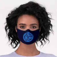 Azure Symphony: The Electric Triad Premium Face Mask