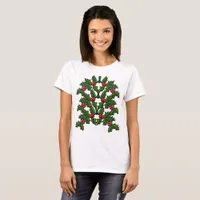 T-Shirt - Holly Leaves and Berries