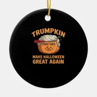 Halloween Trumpkin Make Halloween Great Again Funn Ceramic Ornament