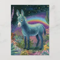 Beautiful Donkey at Night Postcard