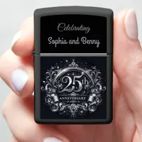 Shimmering Silver: 25th Anniversary Zippo Lighter