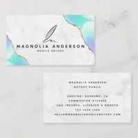 Mobile Notary Marble Agate Geode Business Card