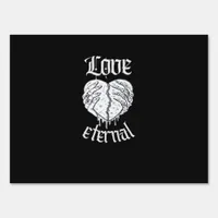 Gothic Skeleton Heart Valentine Classic Design Sign