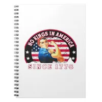 No Kings In America Since 1776 USA Flag Save  Esse Notebook