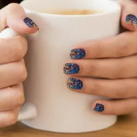 Colorful Glassy Minx Nail Art