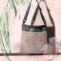 Soft Pink floral Tall Crossbody Bag