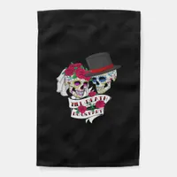 Till Death Do Us Part Skull Garden Flag