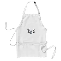 Skeleton Heart Hands Classic Design For Halloween Adult Apron