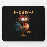 F-Caw-F Gothic Crow Humor Funny Vintage Style Mouse Pad