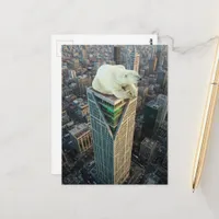 Polar Bear Skyscraper Surreal Scene Postcard