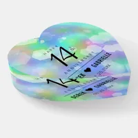 Elegant 14th Opal Wedding Anniversary Celebration Paperweight