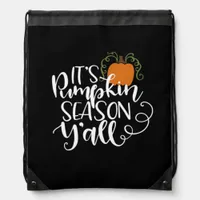 It_s Pumpkin Season Y_all Fitted  Drawstring Bag