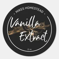 Modern Vanilla Extract Label Copper Vanilla Beans 