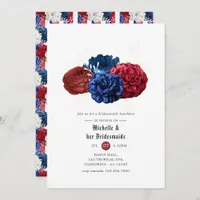 Red White and Blue 4th July Bridesmaids Luncheon Invitation
