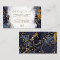 Marble Glitter Wishing Well V1 Navy Blue ID644 Enclosure Card