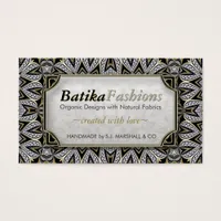 Exotic Batika Fashion Modern Tribal Business Cards