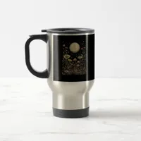 Cottagecore Moon Mushroom Moonphase Goblincore Travel Mug