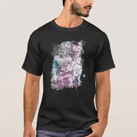 *~* Zen Buddha Flowers Pastel Black Men T-Shirt