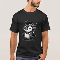 Whimsigoth Punkrock Weirdcore Penguin Vintage Art  T-Shirt