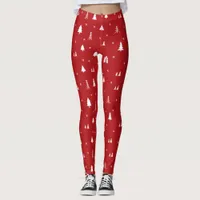 Christmas Trees and Snowflakes Leggings