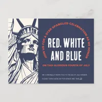  Liberty's Call to 4th of July Invitation Postcard