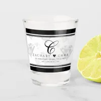 Elegant 60th 75th Diamond Wedding Anniversary Shot Glass