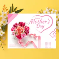Pink Minimalist Mother's Day Greeting Card