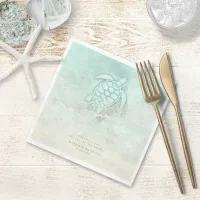 Sea Foam Beach Wedding Thank You V1 ID837 Napkins