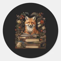 Cottagecore Aesthetic Book Lover Goblincore Retro  Classic Round Sticker