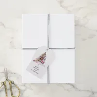 Christmas Tree Shape Photo Name  Gift Tags