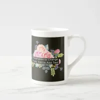 Custom One Photo Artwork Slogan Bone China Mug